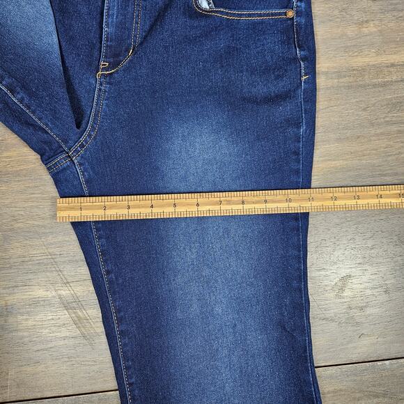 1822 Denim Bootcut Jeans Womens Size 14 High Rise Stretch Dark Blue Wash Classic - Picture 8 of 11